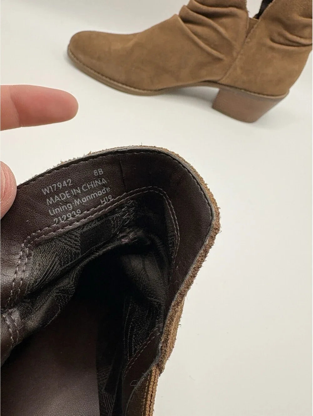 Cole Haan Alayna Slouch Brown Suede Ankle Boots Booties Size 8 B Women’s